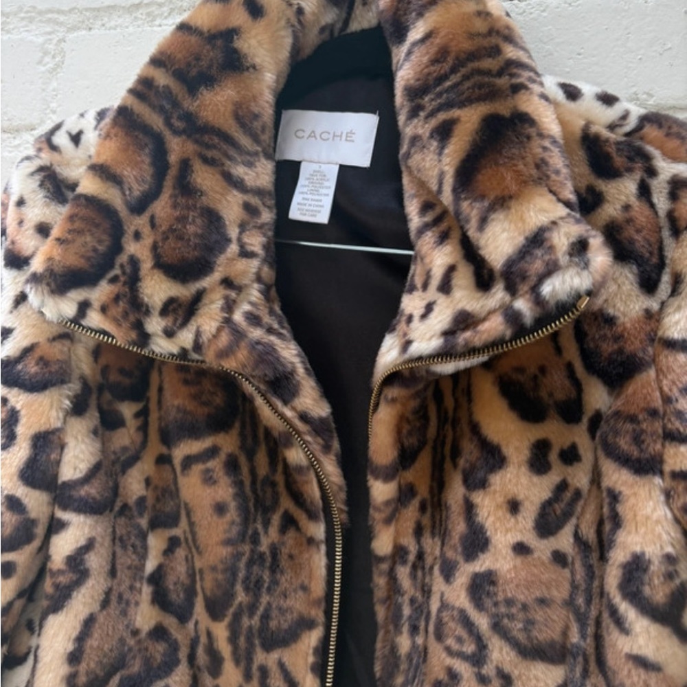 Cache Animal Print Teddy Jacket - image 3